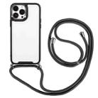 For iPhone 12 Electroplating Hawkeye Phone Case with Lanyard(Black) - 1