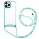 For iPhone 12 Electroplating Hawkeye Phone Case with Lanyard(Mint Green) - 1