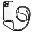 For iPhone 12 Pro Max Electroplating Hawkeye Phone Case with Lanyard(Black) - 1