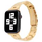 Small Waist Quick Release Watch Band For Apple Watch Series 8&7 41mm / SE 2&6&SE&5&4 40mm / 3&2&1 38mm(Gold) - 1