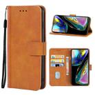 For Motorola Moto G82 Leather Phone Case(Brown) - 1