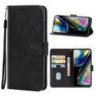 For Motorola Moto G82 Leather Phone Case(Black) - 1