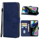 For Motorola Moto G82 Leather Phone Case(Blue) - 1