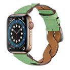 Weave Watch Band For Apple Watch Series 8&7 41mm / SE 2&6&SE&5&4 40mm / 3&2&1 38mm(Green) - 1