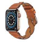 Weave Watch Band For Apple Watch Series 8&7 41mm / SE 2&6&SE&5&4 40mm / 3&2&1 38mm(Brown) - 1