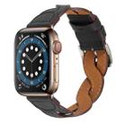 Weave Watch Band For Apple Watch Ultra 49mm / Series 8&7 45mm / SE 2&6&SE&5&4 44mm / 3&2&1 42mm(Black) - 1