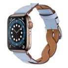 Weave Watch Band For Apple Watch Ultra 49mm / Series 8&7 45mm / SE 2&6&SE&5&4 44mm / 3&2&1 42mm(Light Blue) - 1