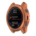 For Garmin Fenix 7S TPU Half-pack Hollowed Electroplating Watch Case(Rose Gold) - 1