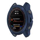 For Garmin Fenix 7S TPU Half-pack Hollowed Electroplating Watch Case(Midnight Blue) - 1