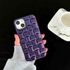 For iPhone 13 Pro Weave Texture Chameleon TPU Phone Case (Purple) - 1