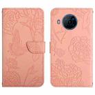 For Nokia X100 Skin Feel Butterfly Peony Embossed Leather Phone Case(Pink) - 1