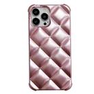 For iPhone 13 Pro Max Elegant Rhombic Texture TPU Phone Case (Pink) - 1