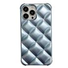 For iPhone 13 Pro Max Elegant Rhombic Texture TPU Phone Case (Sierra Blue) - 1