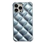 For iPhone 12 / 12 Pro Elegant Rhombic Texture TPU Phone Case(Sierra Blue) - 1