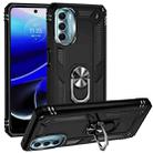 For Motorola Moto G 5G 2022 Shockproof TPU + PC Holder Phone Case(Black) - 1