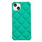 For iPhone 13 Elegant Rhombic Texture TPU Phone Case(Blue-green) - 1