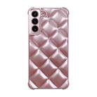 For Samsung Galaxy S22 5G Elegant Rhombic Texture TPU Phone Case(Pink) - 1