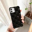 For iPhone 13 Candy Color Elegant Rhombic Texture TPU Phone Case(Black) - 1