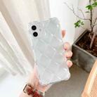 For iPhone 13 Candy Color Elegant Rhombic Texture TPU Phone Case(Transparent) - 1