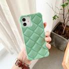 For iPhone 12 Pro Max Candy Color Elegant Rhombic Texture TPU Phone Case(Light Green) - 1