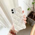 For iPhone 12 / 12 Pro Candy Color Elegant Rhombic Texture TPU Phone Case(White) - 1