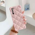 For Huawei nova 7 5G Candy Color Elegant Rhombic Texture TPU Phone Case(Pink) - 1