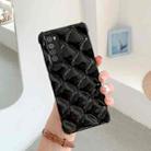 For Huawei nova 7 5G Candy Color Elegant Rhombic Texture TPU Phone Case(Black) - 1