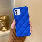 For iPhone 13 Pro Max Skin Feel Matte Rhombic Texture TPU Phone Case (Blue) - 1