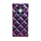 For Huawei Mate 40 Pro Rhombic Texture Chameleon TPU Phone Case(Purple) - 1