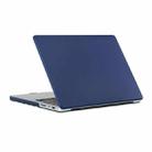 For MacBook Air 13.3 inch A1932 / A2179 / A2337 / Air-M1 Dot Texture Double Sided Tanned Laptop Case(Blue) - 1