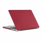 For MacBook Air 13.3 inch A1932 / A2179 / A2337 / Air-M1 Dot Texture Double Sided Tanned Laptop Case(Red) - 1