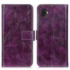 For Samsung Galaxy Xcover6 Pro Retro Crazy Horse Texture Horizontal Flip Leather Phone Case(Purple) - 1