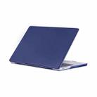 Carbon Fiber Textured Plastic Laptop Protective Case For MacBook Pro 16.2 inch A2485 2021(Blue) - 1