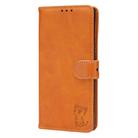 For Google Pixel 6a Embossed Happy Cat Pattern Leather Phone Case(Yellow) - 2