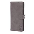 For Google Pixel 7 5G Embossed Happy Cat Pattern Leather Phone Case(Grey) - 2