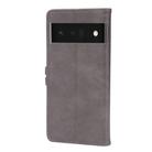 For Google Pixel 7 5G Embossed Happy Cat Pattern Leather Phone Case(Grey) - 3