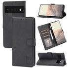 For Google Pixel 7 5G Embossed Happy Cat Pattern Leather Phone Case(Black) - 1