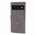 For Google Pixel 7 Pro 5G Embossed Happy Cat Pattern Leather Phone Case(Grey) - 3