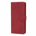 For Google Pixel 7 Pro 5G Embossed Happy Cat Pattern Leather Phone Case(Red) - 2