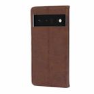 For Google Pixel 7 Pro 5G Embossed Happy Cat Pattern Leather Phone Case(Brown) - 3