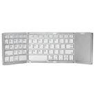 B089T Foldable Bluetooth Keyboard Rechargeable with Touchpad(Silver) - 1