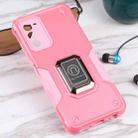 For Samsung Galaxy A03s 165.8mm US Version Ring Holder Non-slip Armor Phone Case(Pink) - 2