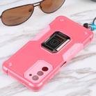 For Samsung Galaxy A03s 165.8mm US Version Ring Holder Non-slip Armor Phone Case(Pink) - 4