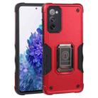 For Samsung Galaxy S20 FE Ring Holder Non-slip Armor Phone Case(Red) - 1