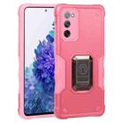 For Samsung Galaxy S20 FE Ring Holder Non-slip Armor Phone Case(Pink) - 1