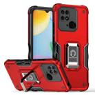 For Xiaomi Redmi 10C Ring Holder Non-slip Armor Phone Case(Red) - 1