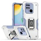 For Xiaomi Redmi 10C Ring Holder Non-slip Armor Phone Case(White) - 1