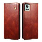 For OnePlus 10R / Ace Oil Wax Crazy Horse Texture Leather Phone Case(Brown) - 1