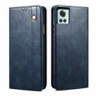 For OnePlus 10R / Ace Oil Wax Crazy Horse Texture Leather Phone Case(Blue) - 1