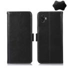 For Samsung Galaxy Xcover6 Pro Crazy Horse Top Layer Cowhide Leather Phone Case(Black) - 1